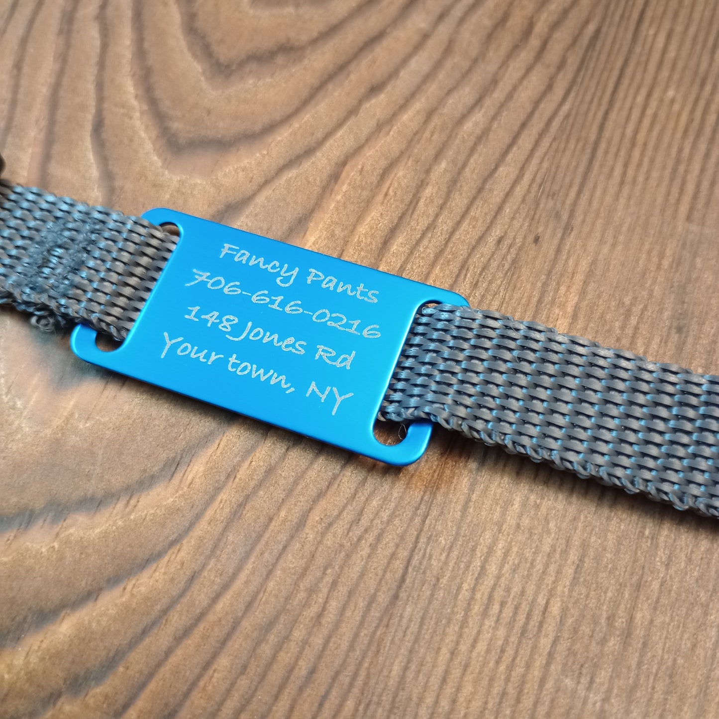 Light Blue Slide-On Pet Tag