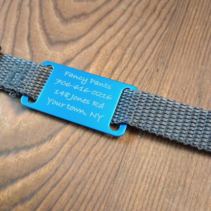 Light Blue Slide-On Pet Tag