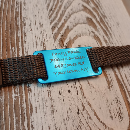 Light Blue Slide-On Pet Tag