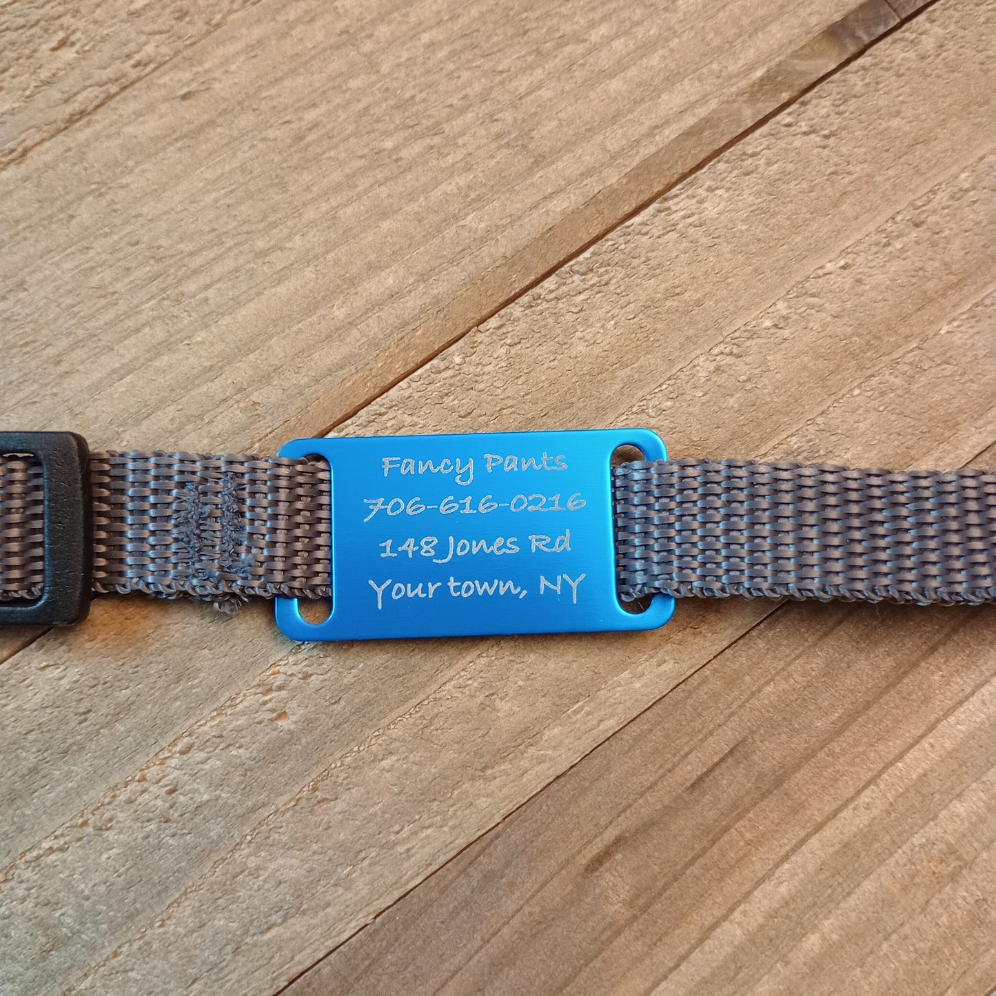 Light Blue Slide-On Pet Tag