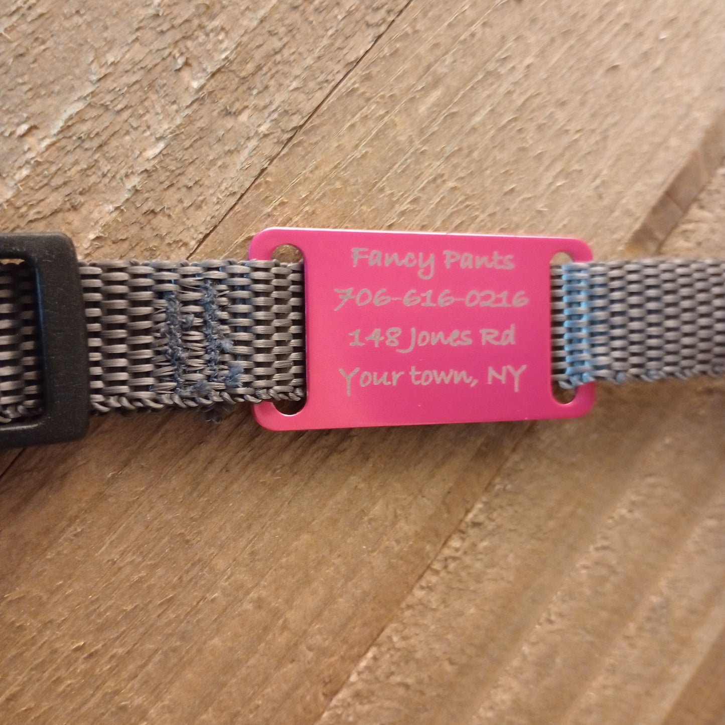 Dark Pink Slide-On Pet Tag