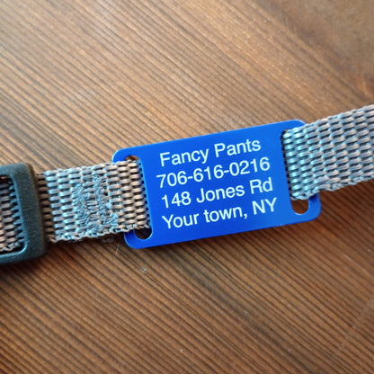 Dark Blue Slide-On Pet Tag