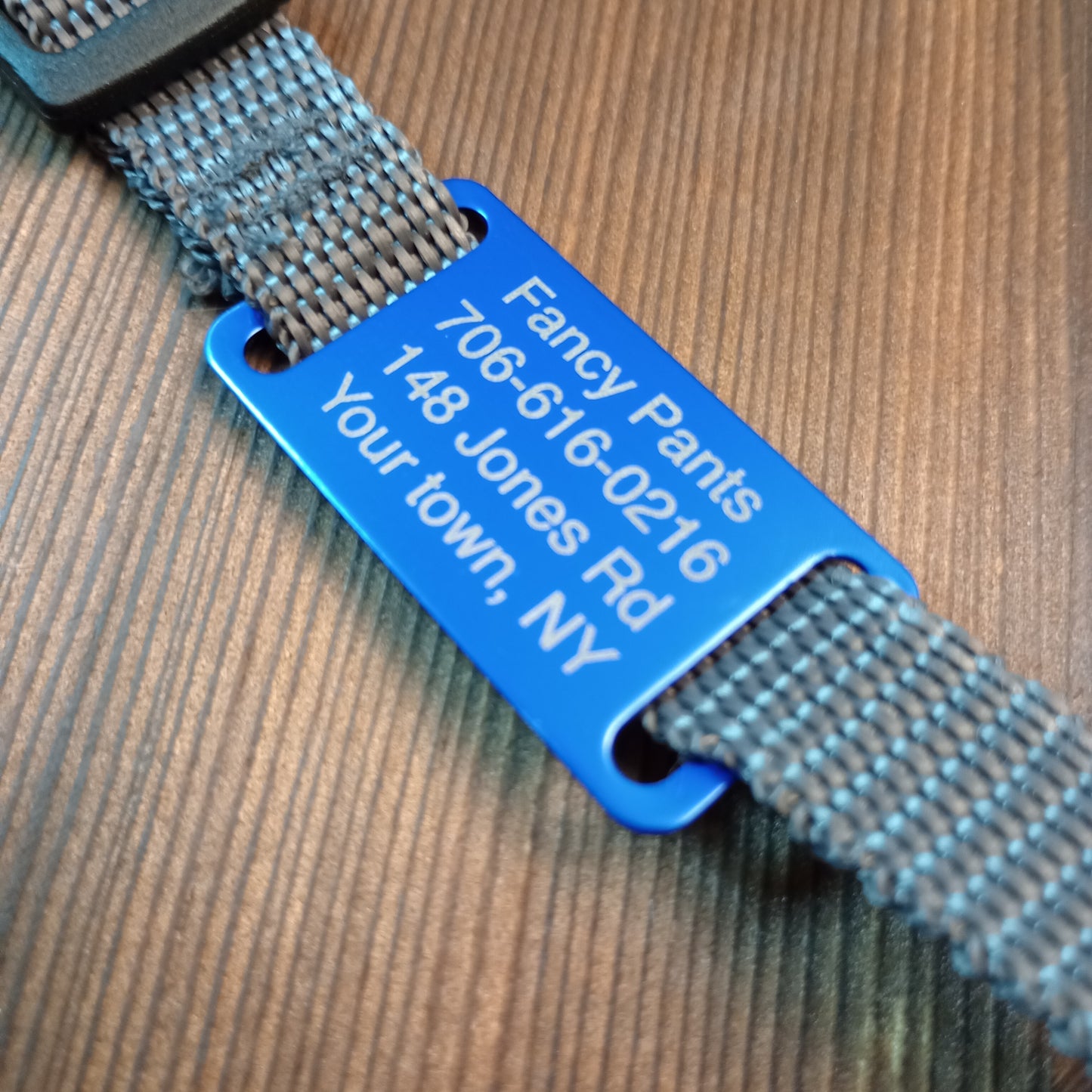 Dark Blue Slide-On Pet Tag