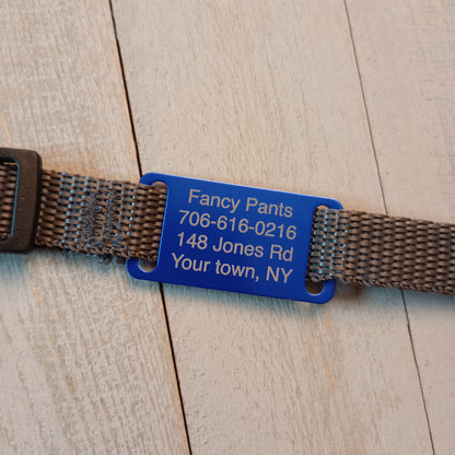 Dark Blue Slide-On Pet Tag