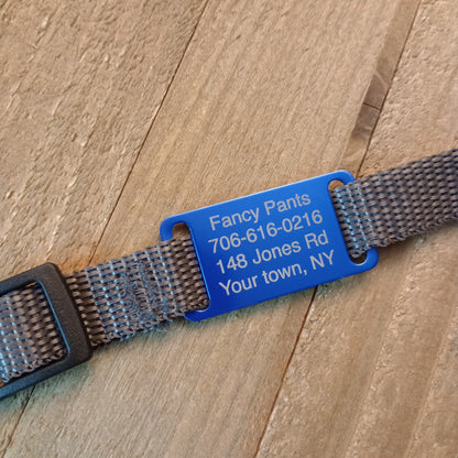 Dark Blue Slide-On Pet Tag