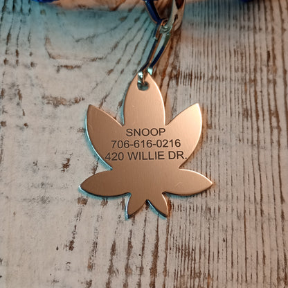 Silver Colored 420 Friendly Pet Tag