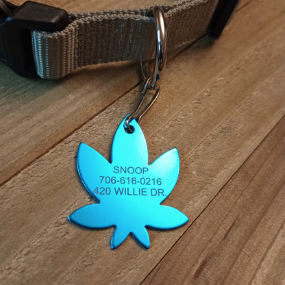 Light Blue 420 Friendly Pet Tag