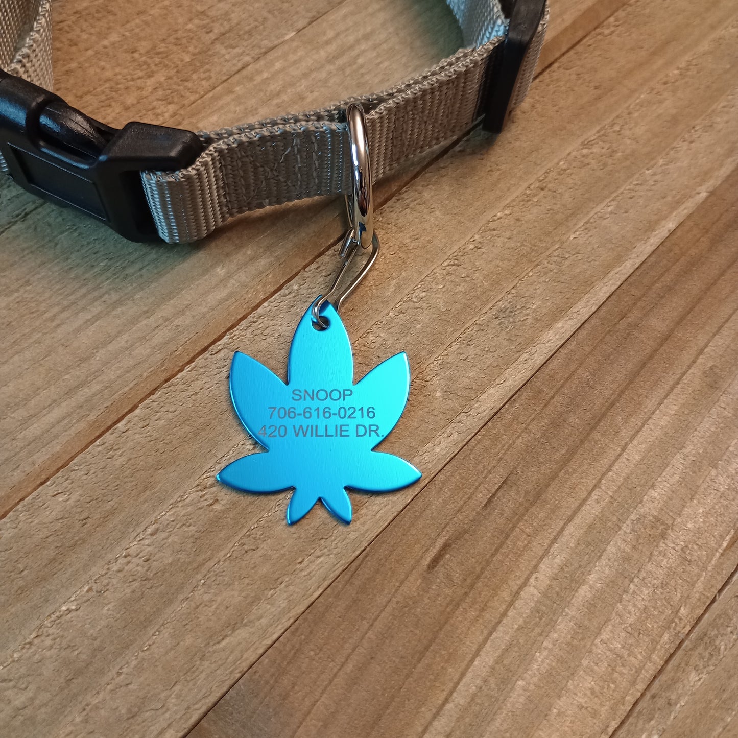 Light Blue 420 Friendly Pet Tag