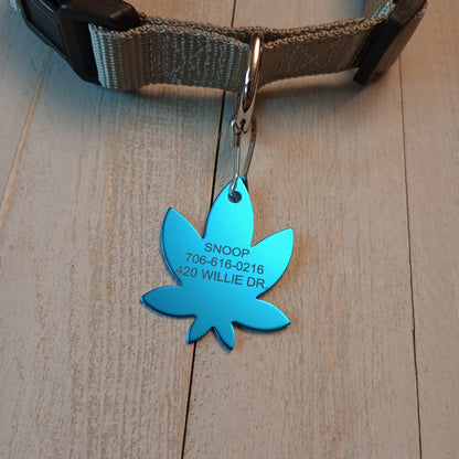 Light Blue 420 Friendly Pet Tag