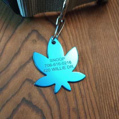 Light Blue 420 Friendly Pet Tag