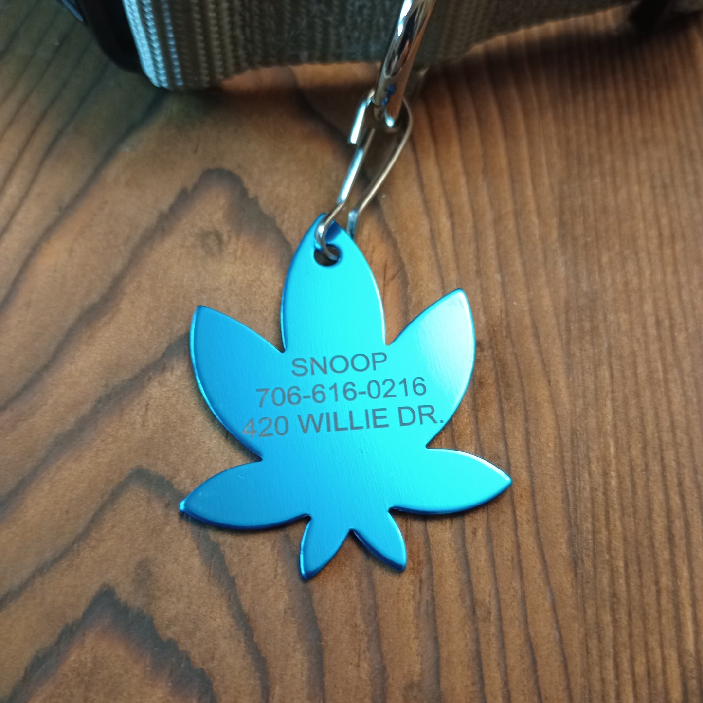 Light Blue 420 Friendly Pet Tag