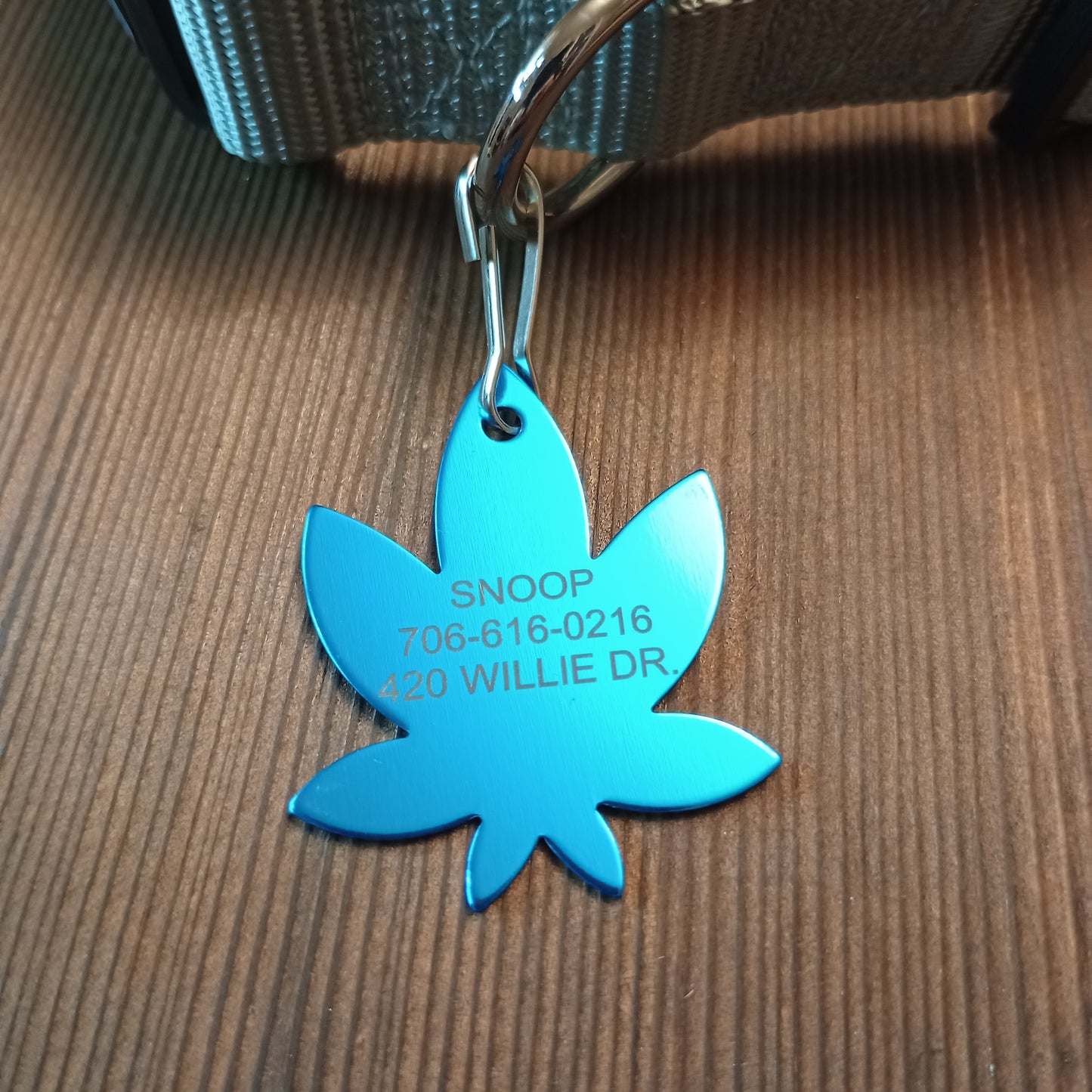 Light Blue 420 Friendly Pet Tag