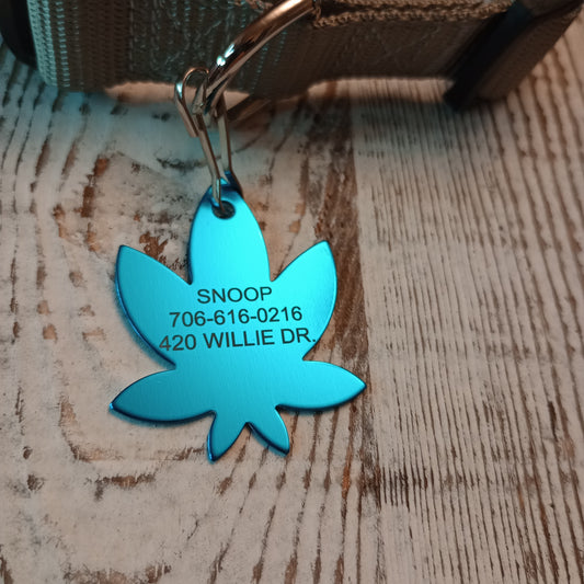 Light Blue 420 Friendly Pet Tag