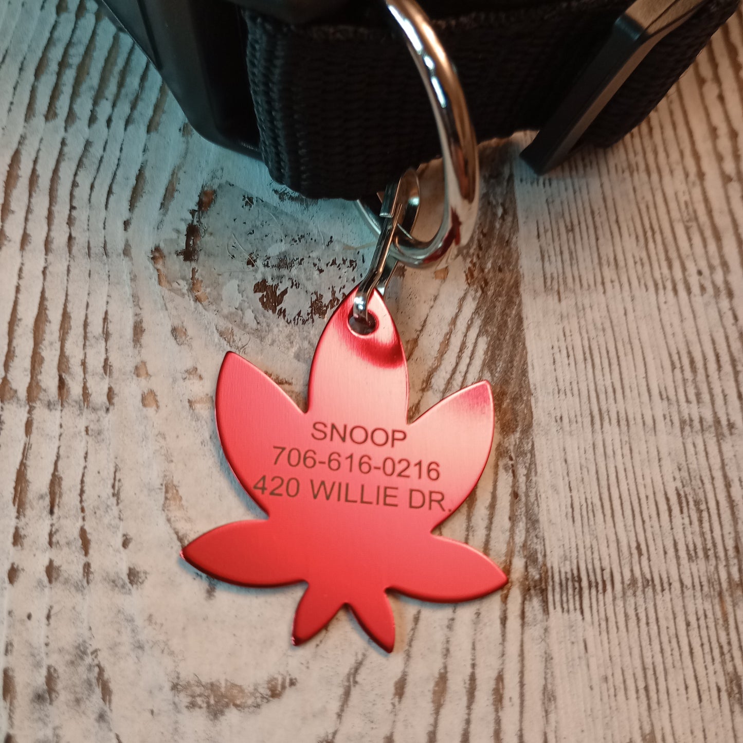 Red 420 Friendly Pet Tag