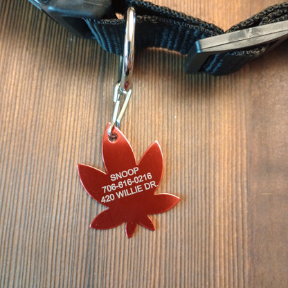 Red 420 Friendly Pet Tag