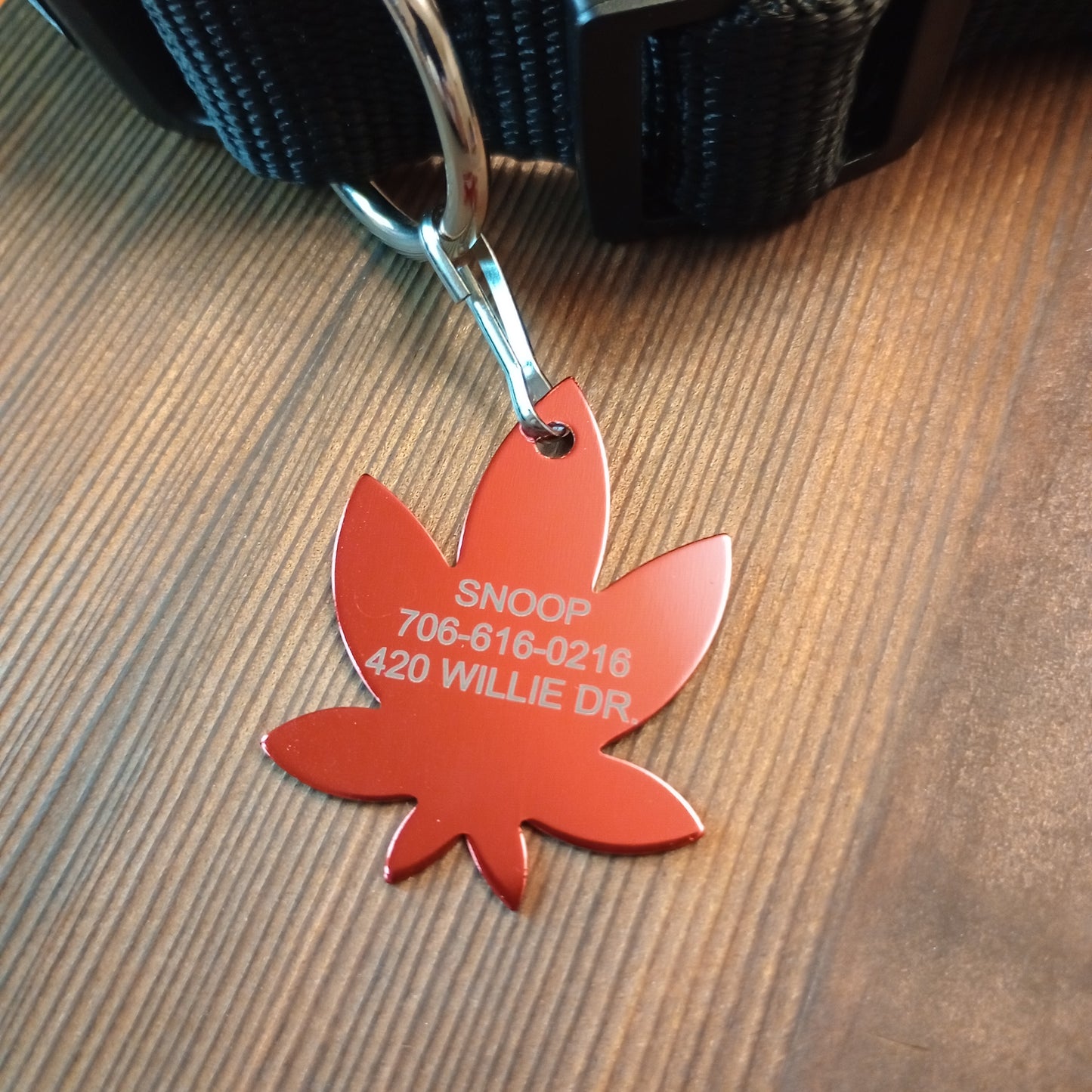 Red 420 Friendly Pet Tag