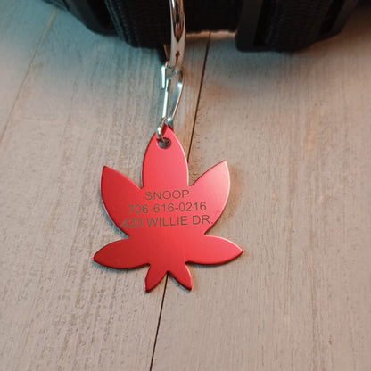 Red 420 Friendly Pet Tag