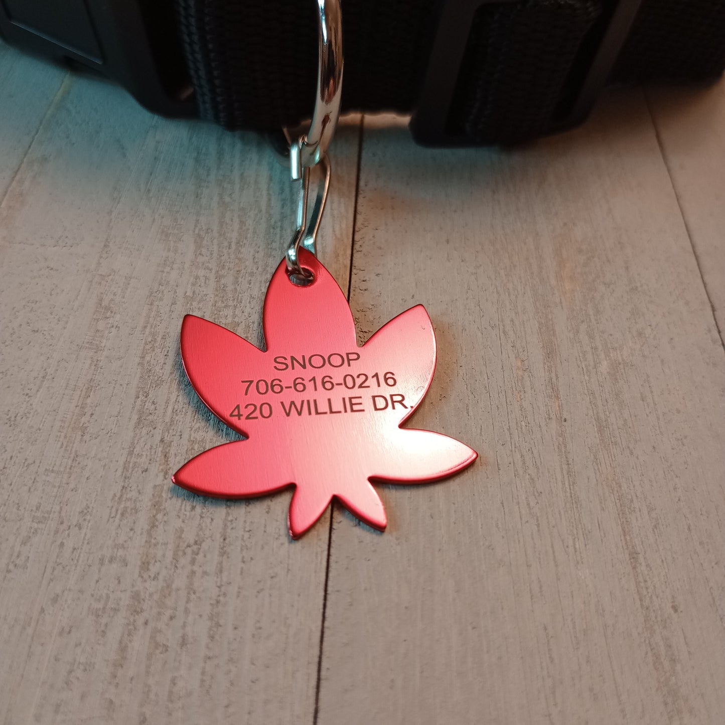 Red 420 Friendly Pet Tag