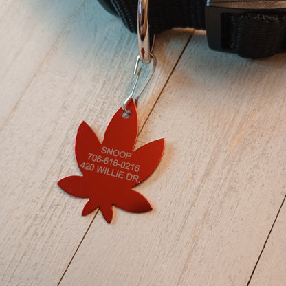 Red 420 Friendly Pet Tag