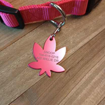 Dark Pink 420 Friendly Pet Tag