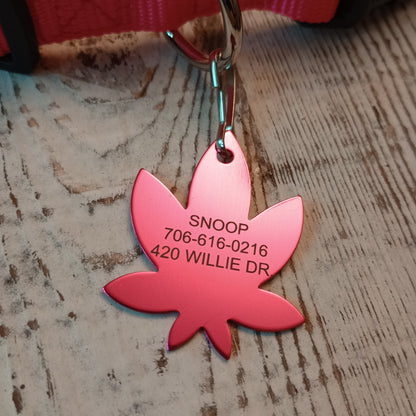 Dark Pink 420 Friendly Pet Tag