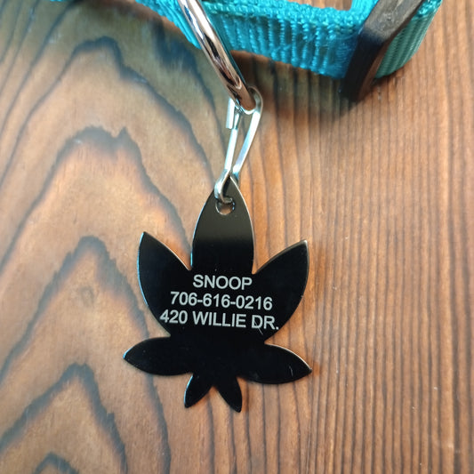 Black 420 Friendly Pet Tag