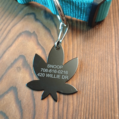 Black 420 Friendly Pet Tag