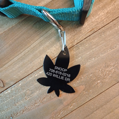 Black 420 Friendly Pet Tag