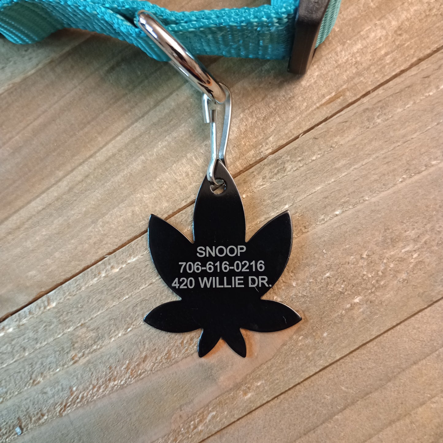 Black 420 Friendly Pet Tag