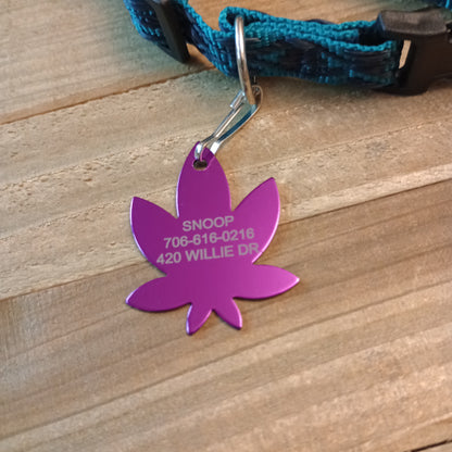 Purple 420 Friendly Pet Tag