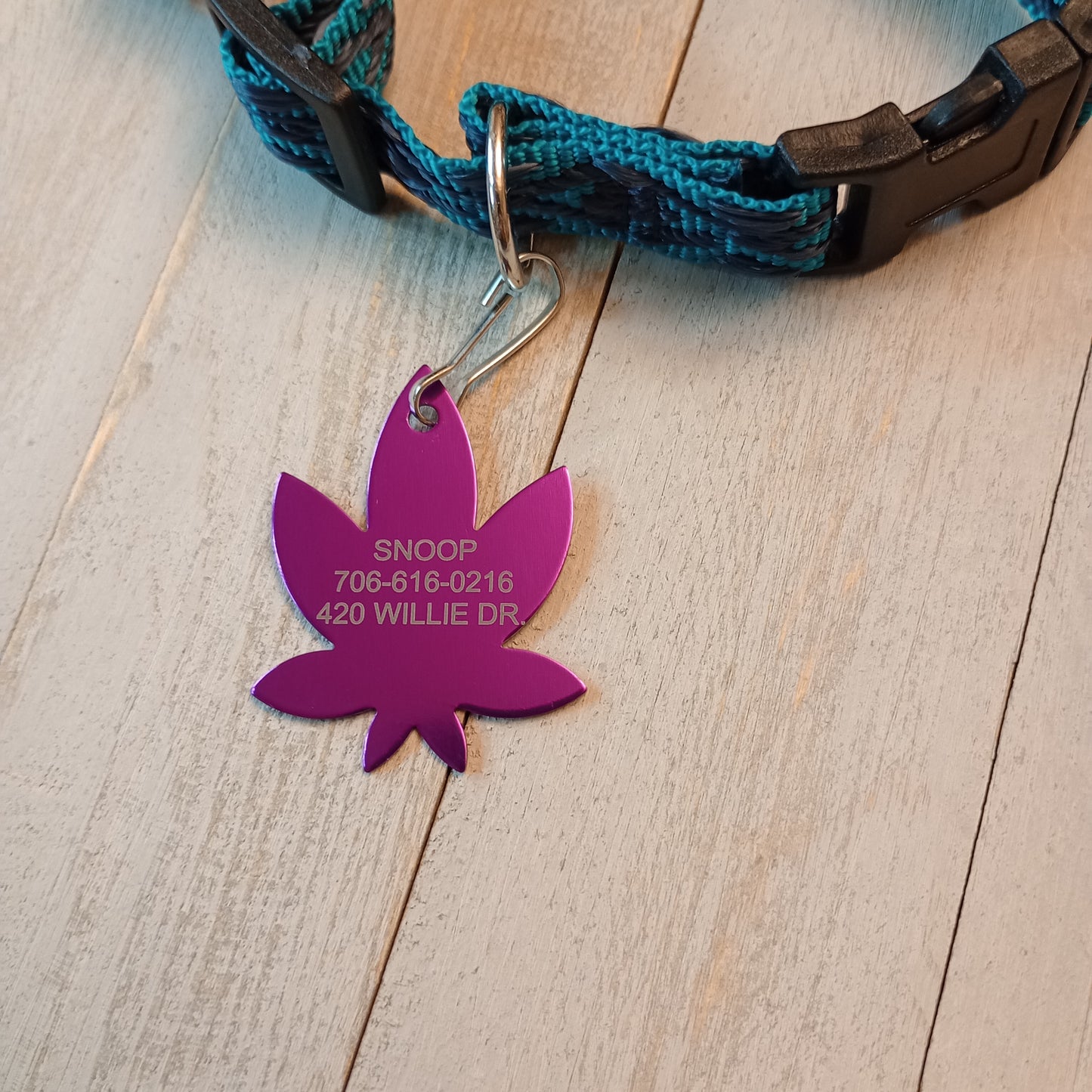 Purple 420 Friendly Pet Tag