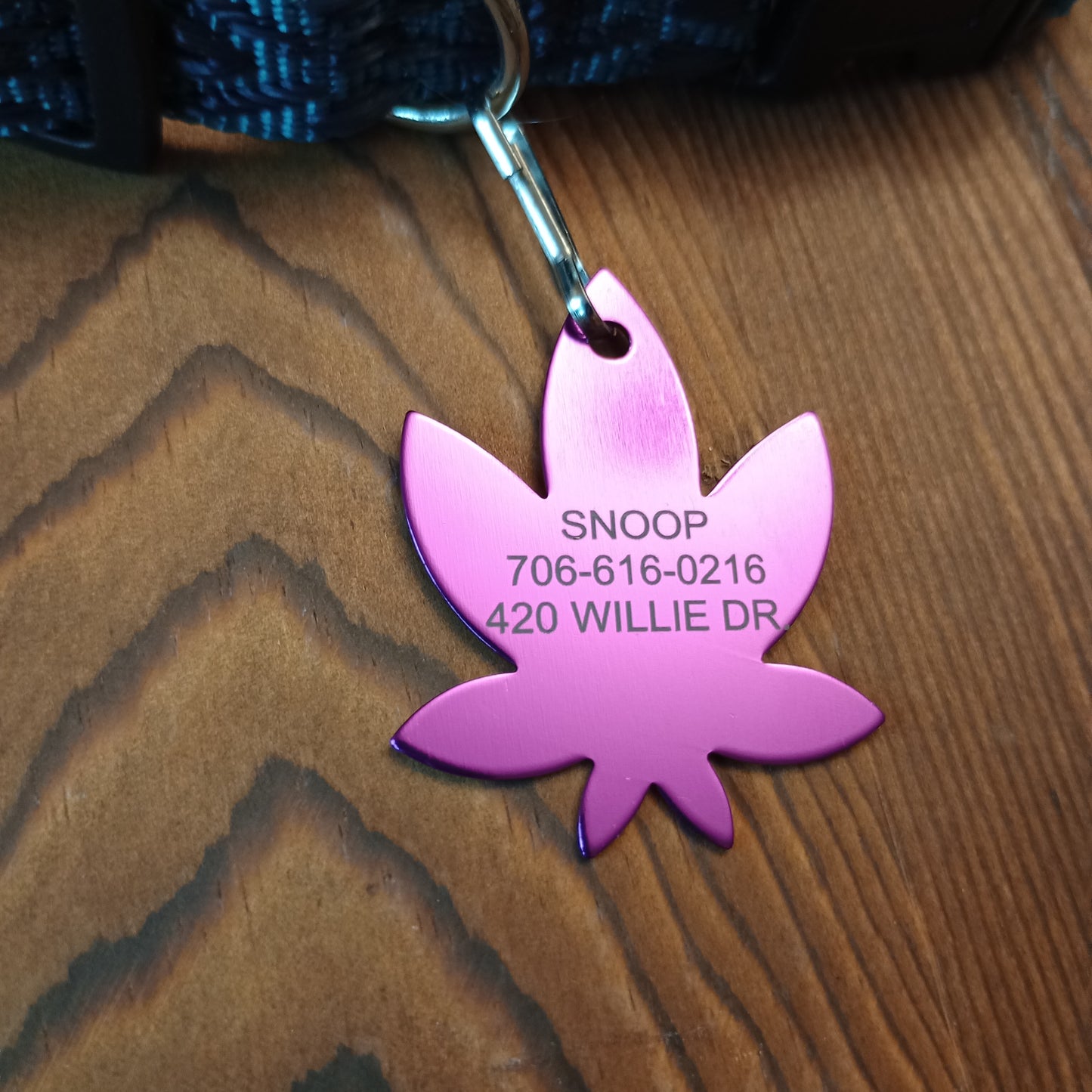 Purple 420 Friendly Pet Tag