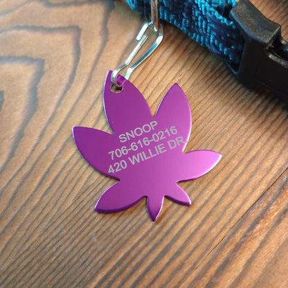 Purple 420 Friendly Pet Tag