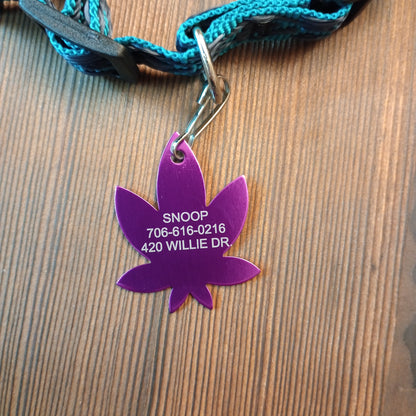 Purple 420 Friendly Pet Tag