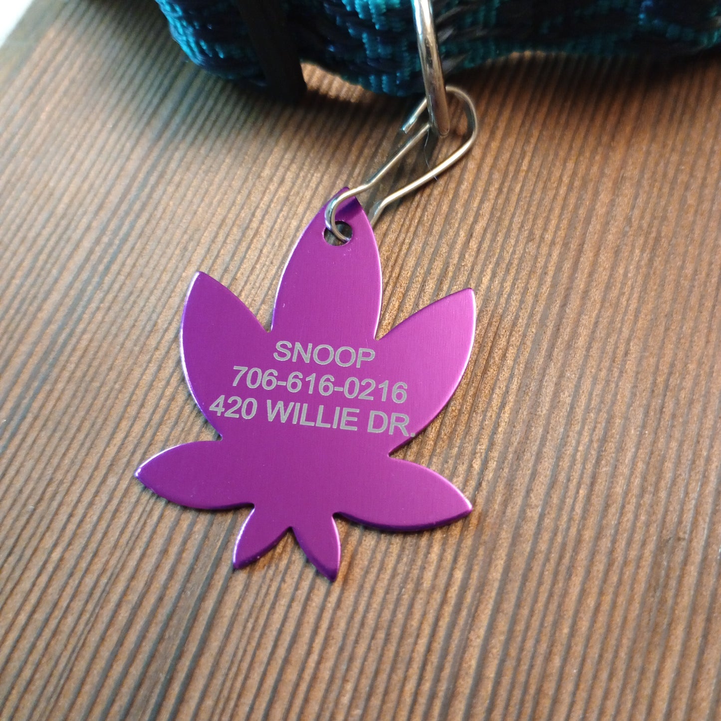 Purple 420 Friendly Pet Tag