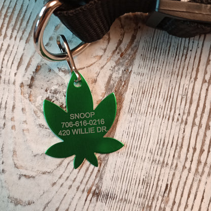 Green 420 Friendly Pet Tag