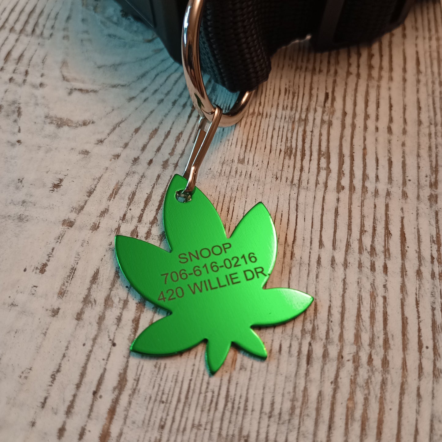 Green 420 Friendly Pet Tag