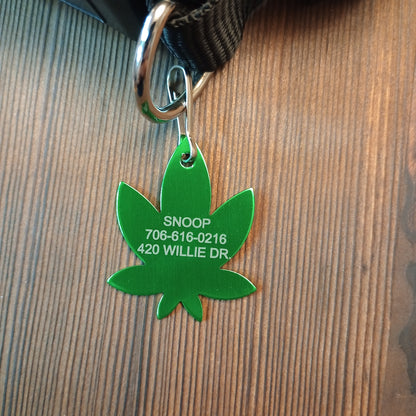 Green 420 Friendly Pet Tag