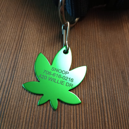 Green 420 Friendly Pet Tag