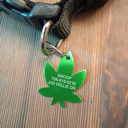 Green 420 Friendly Pet Tag