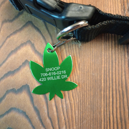 Green 420 Friendly Pet Tag