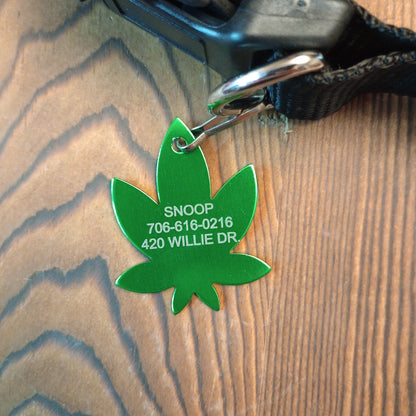 Green 420 Friendly Pet Tag