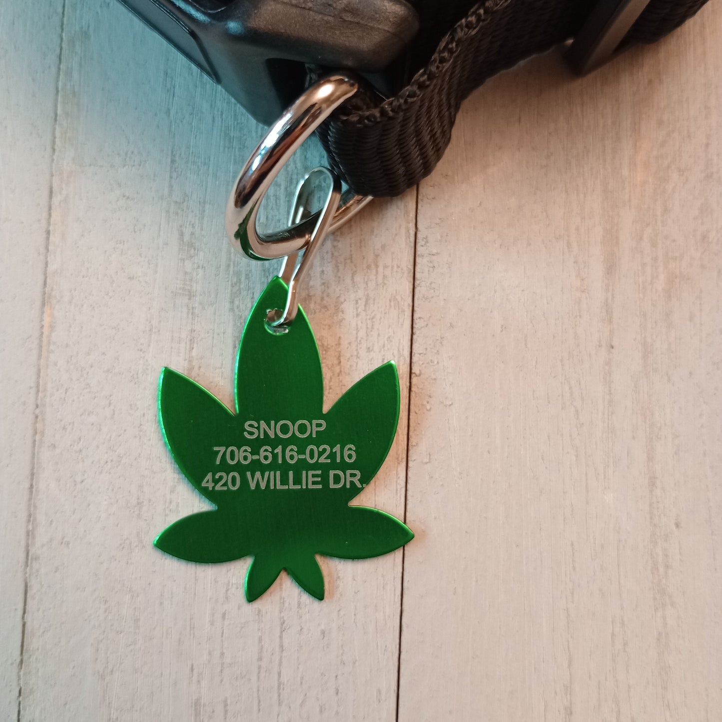 Green 420 Friendly Pet Tag