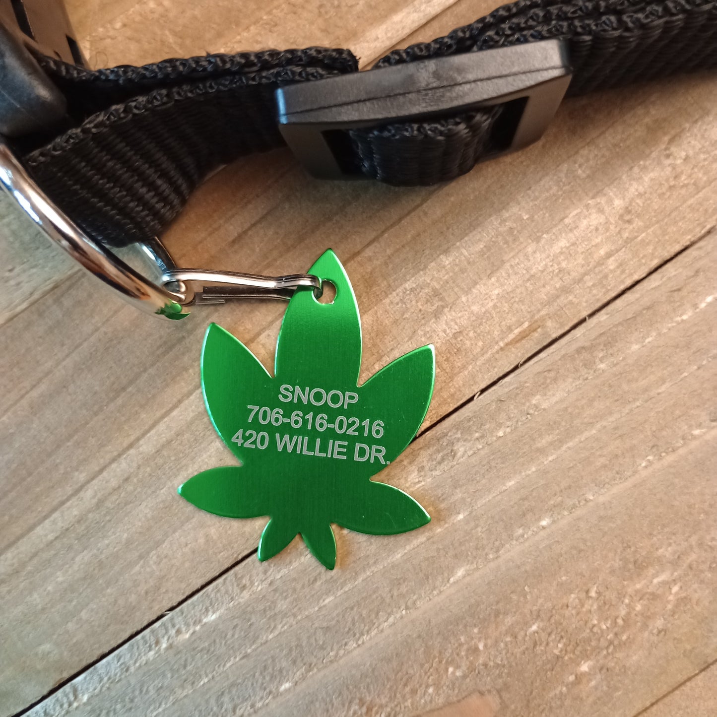 Green 420 Friendly Pet Tag