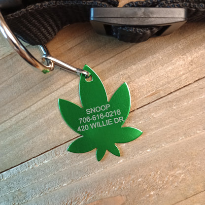 Green 420 Friendly Pet Tag