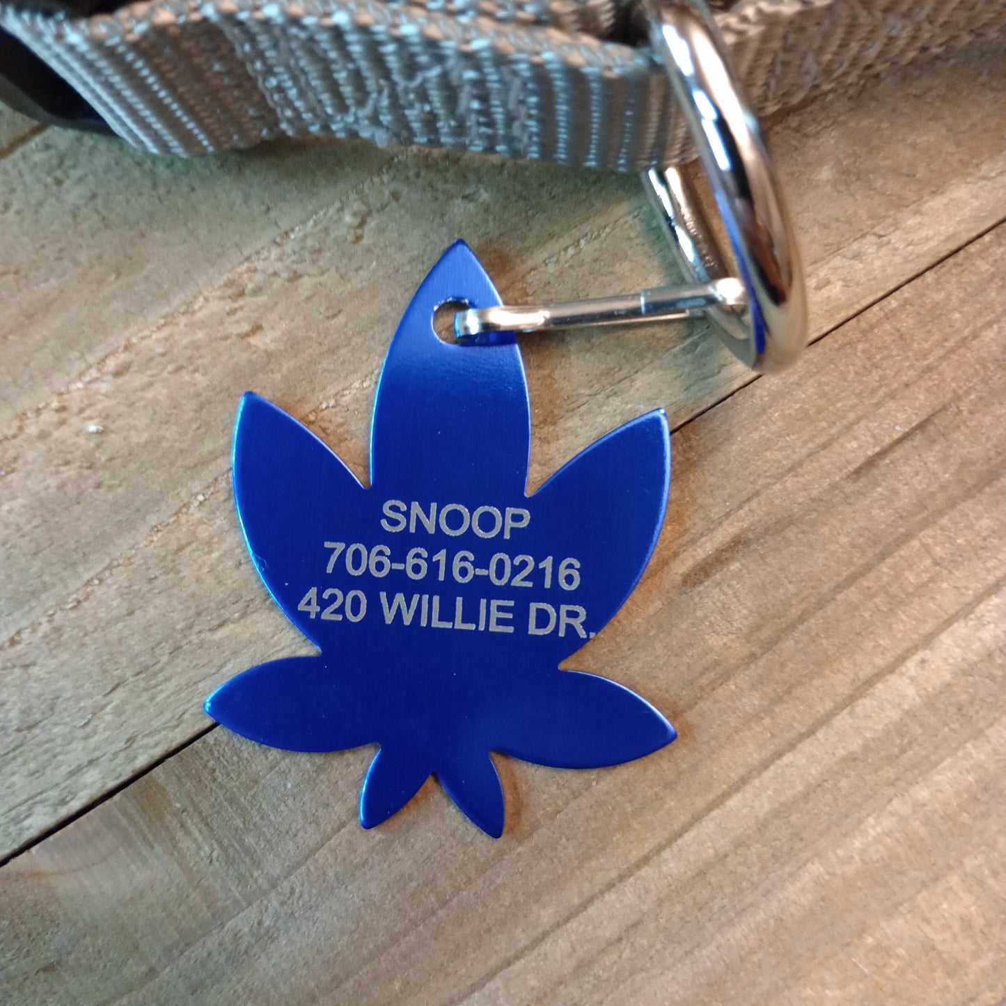 Dark Blue 420 Friendly Pet Tag