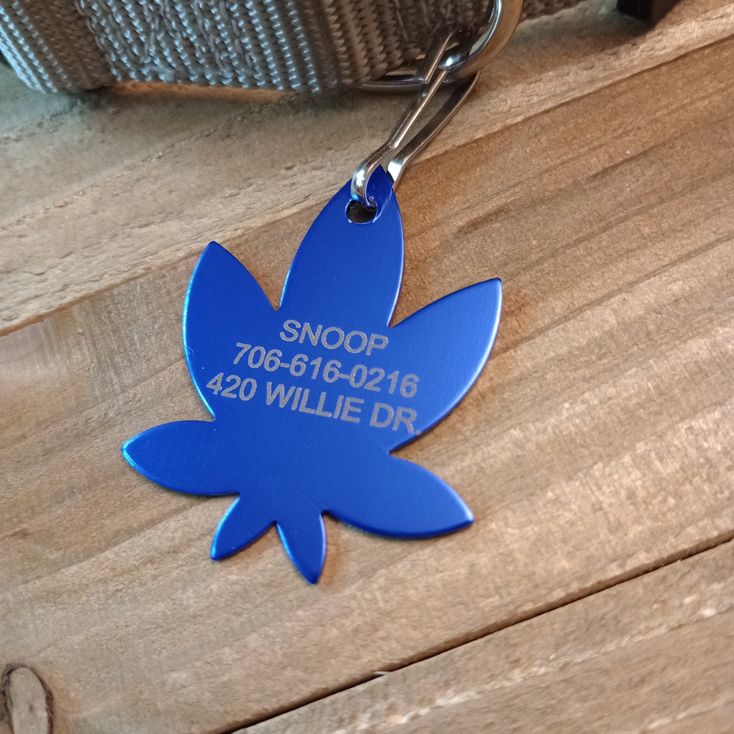 Dark Blue 420 Friendly Pet Tag