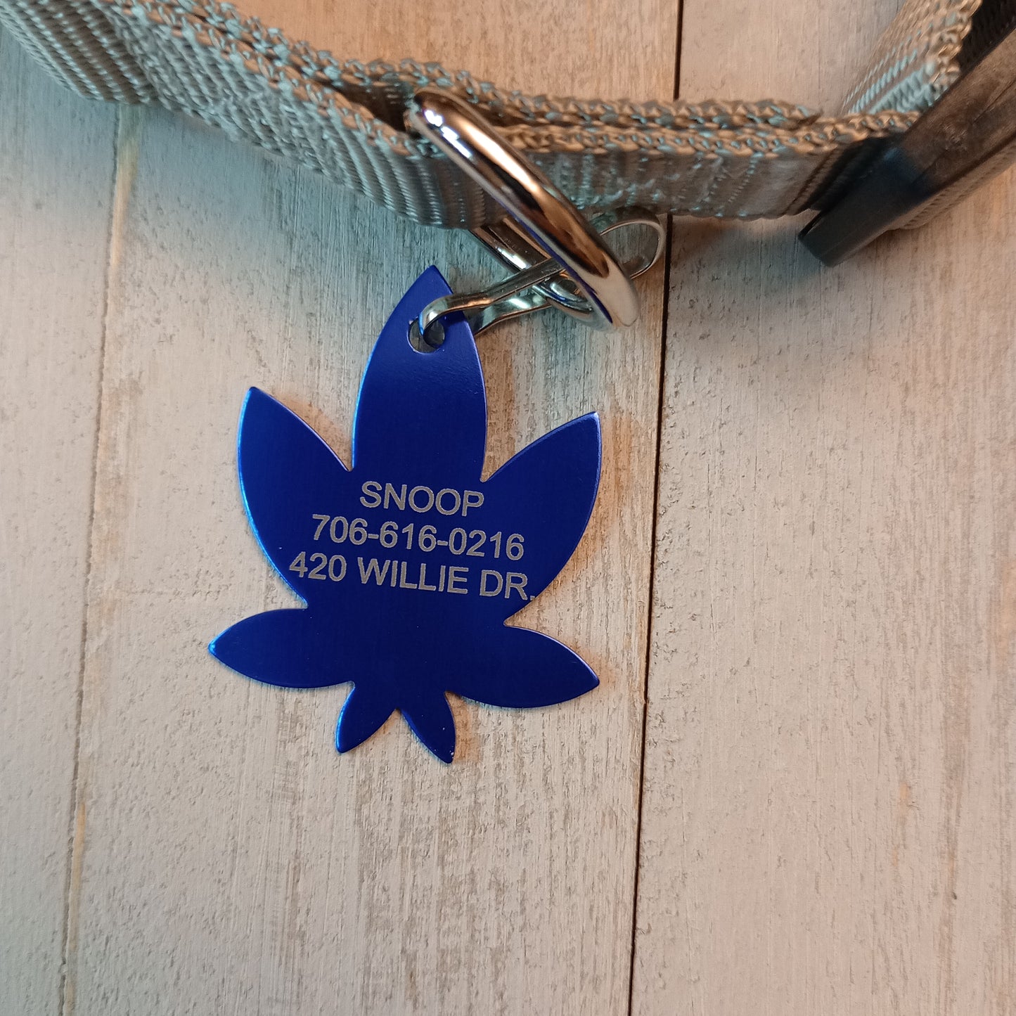 Dark Blue 420 Friendly Pet Tag