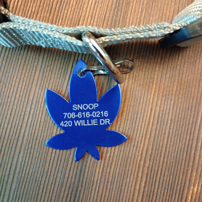 Dark Blue 420 Friendly Pet Tag