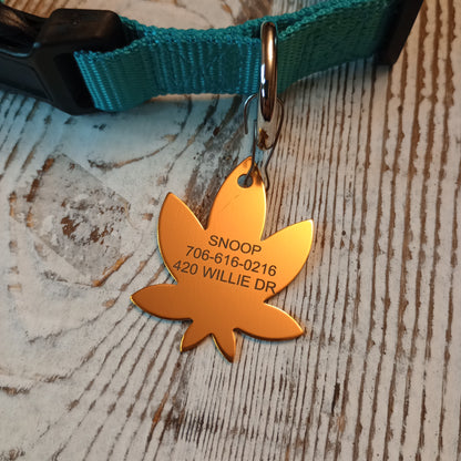 Yellow 420 Friendly Pet Tag